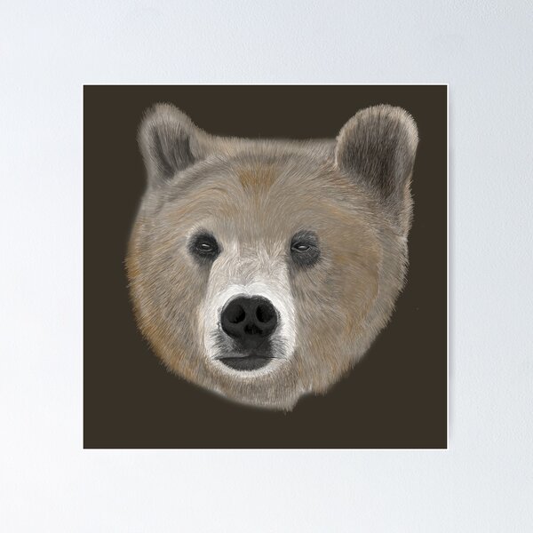 Item preview, Grizzly Bear Illustration designed and sold by dominophotog.