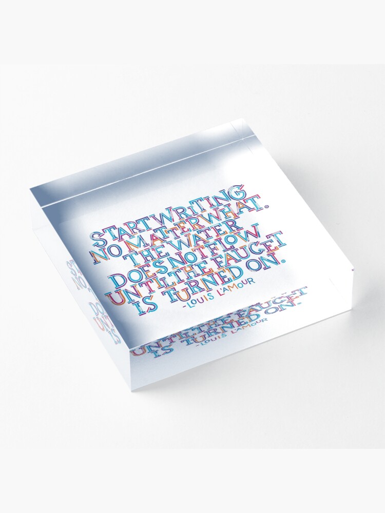 Alternate view of Start Writing No Matter What Acrylic Block