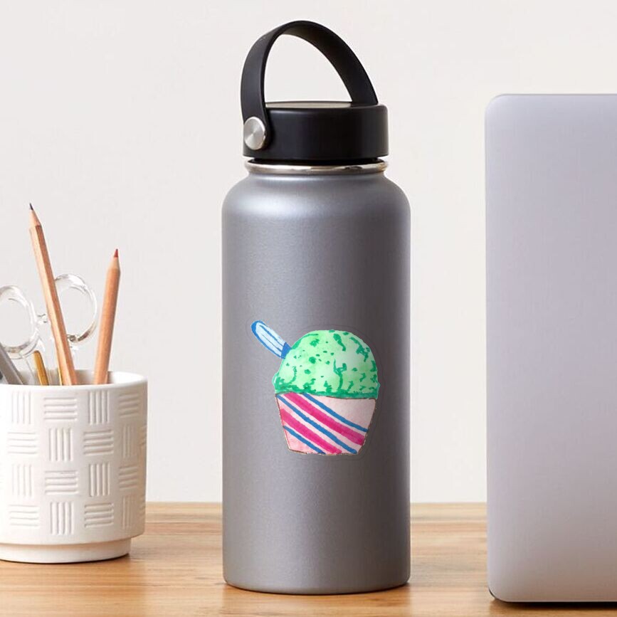 Watercolor Shave Ice Pattern - summer sticker Sticker