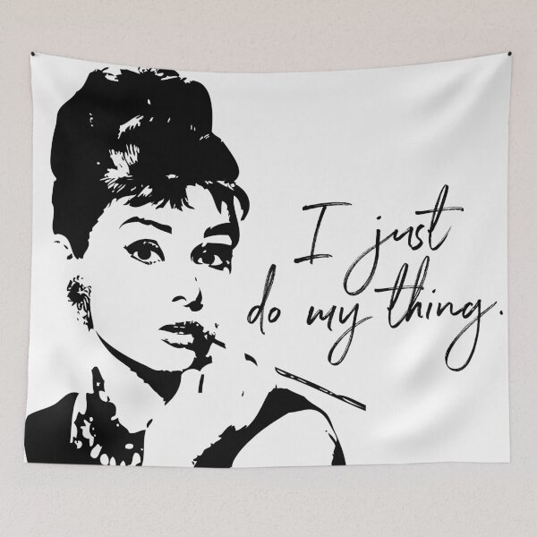 Item preview, Audrey Heburn, I Just Do My Thing #blackandwhite designed and sold by Amy Brinkman.