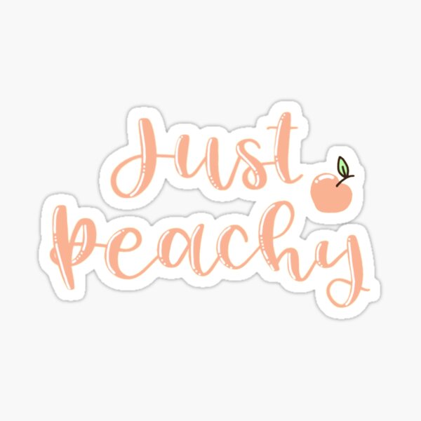 Just Peachy Stickers Redbubble 3306