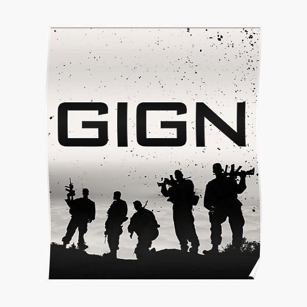 GIGN Forces spéciales de la gendarmerie nationale française Poster