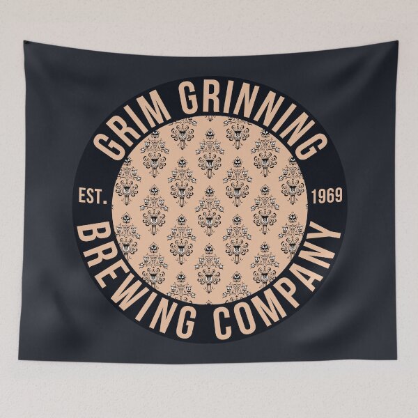 Item preview, Grim Grinning Brewing Company Wallpaper Logo (Pumpkin) designed and sold by FandomTrading.