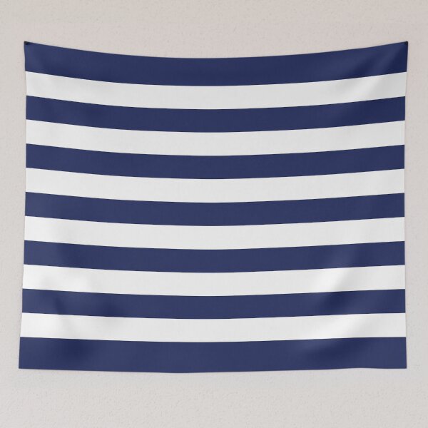 Item preview, Navy Blue and White Stripes designed and sold by Amy Brinkman.