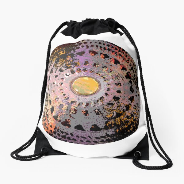 Spinning Gears Mandala Drawstring Bag