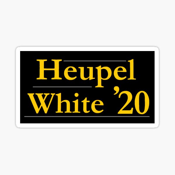 Heupel White '20 UCF Campaign Sign, UCF Colors Sticker