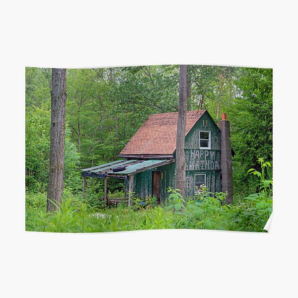 ““Happy Birthday” Cabin” Poster for Sale by ProfAudio | Redbubble