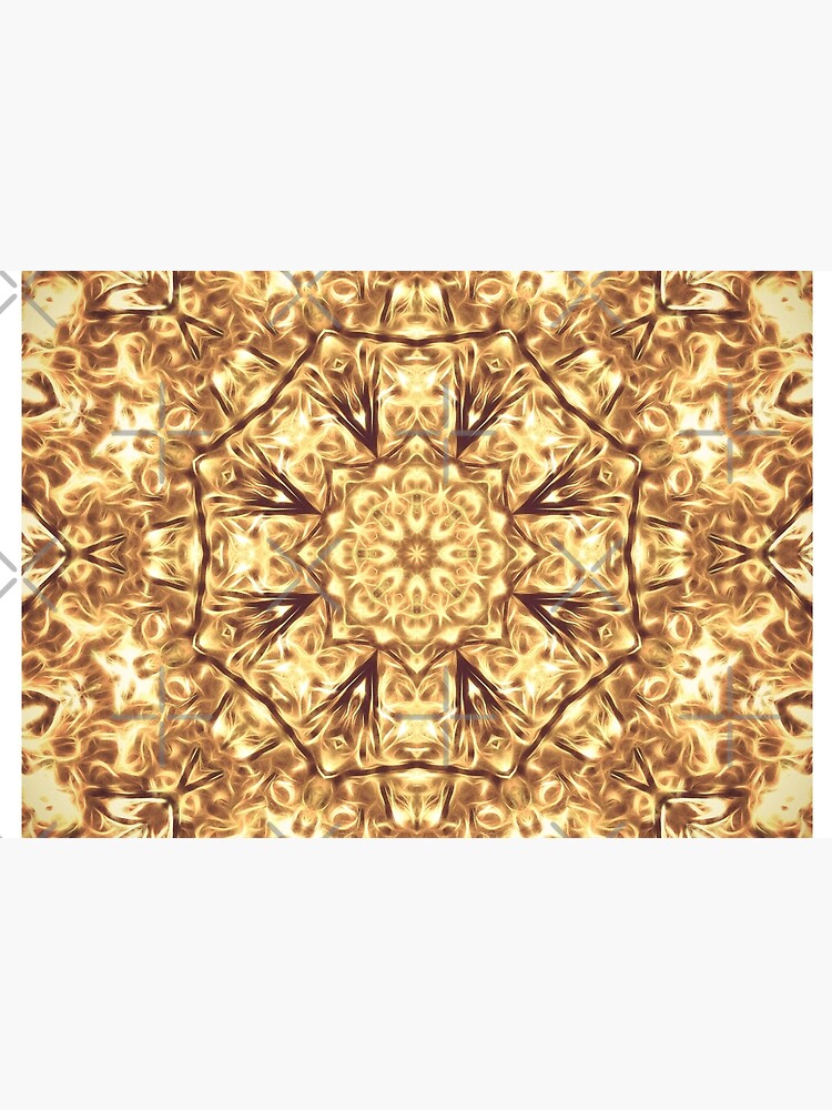 Gold Rush Mandala - Golden Ornate Art Deco Design by OneDayArt