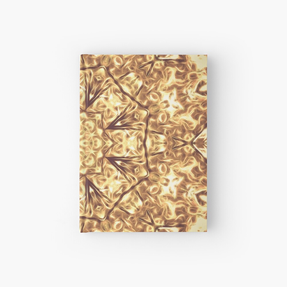 Gold Rush Mandala - Golden Ornate Art Deco Design Hardcover Journal