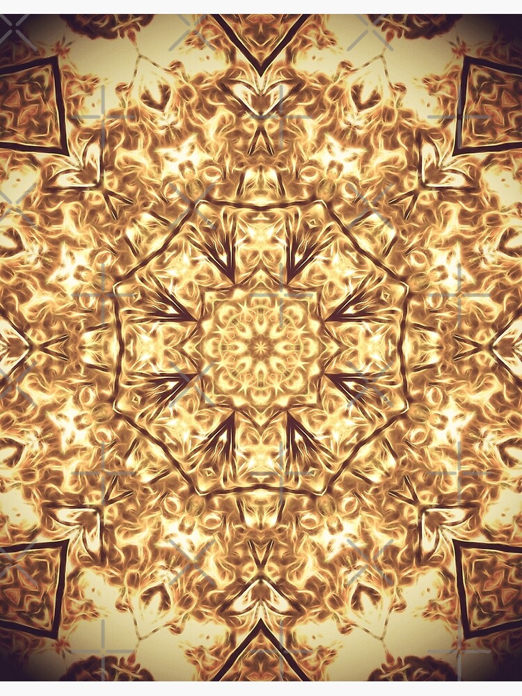 Gold Rush Mandala - Golden Ornate Art Deco Design by OneDayArt