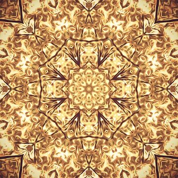 Artwork thumbnail, Gold Rush Mandala - Golden Ornate Art Deco Design by OneDayArt