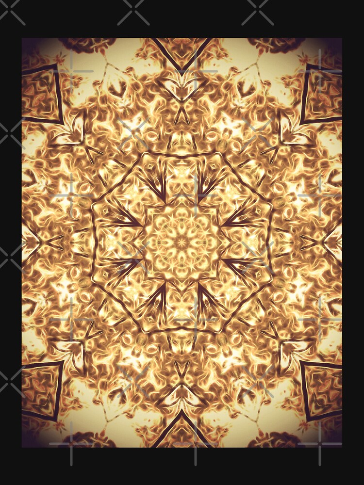 Thumbnail 7 of 7, Classic T-Shirt, Gold Rush Mandala - Golden Ornate Art Deco Design designed and sold by OneDayArt.