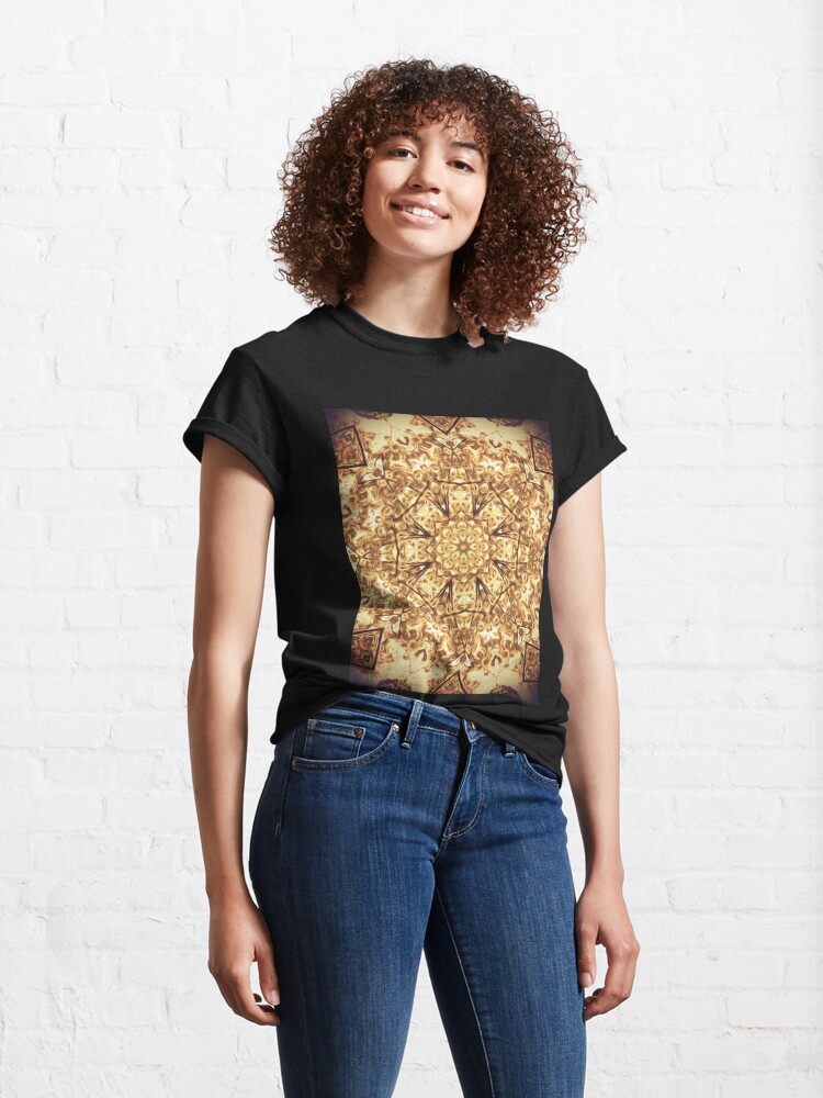 Alternate view of Gold Rush Mandala - Golden Ornate Art Deco Design Classic T-Shirt