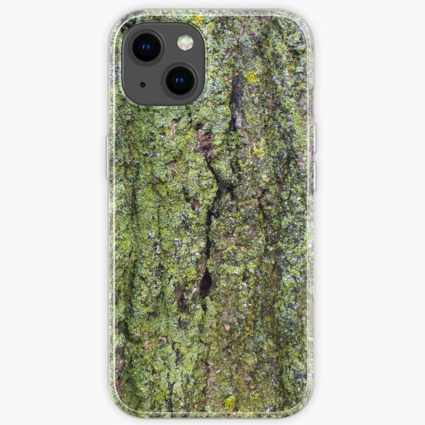 Green Lichen on Tree Bark iPhone Soft Case