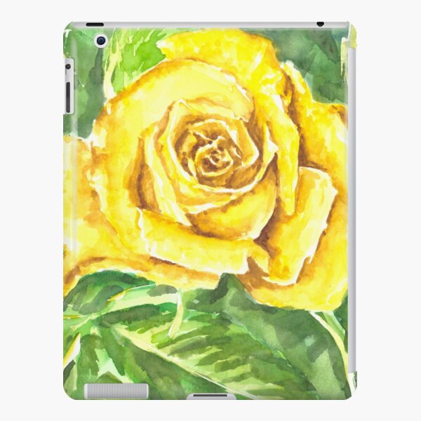 Yellow Rose Watercolor Painting iPad Snap Case