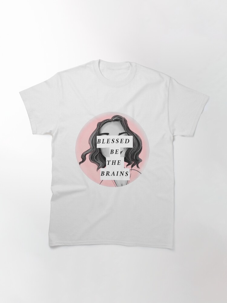 Alternate view of Blessed Be The Brains Logo Classic T-Shirt