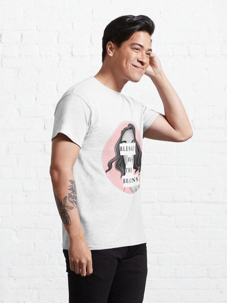 Alternate view of Blessed Be The Brains Logo Classic T-Shirt