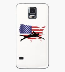 Swimming American USA Flag Hülle & Skin für Samsung Galaxy
