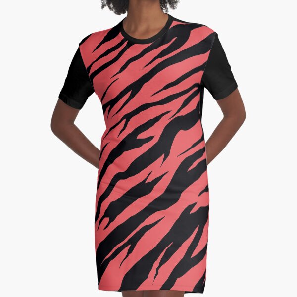 red and black tiger print dress