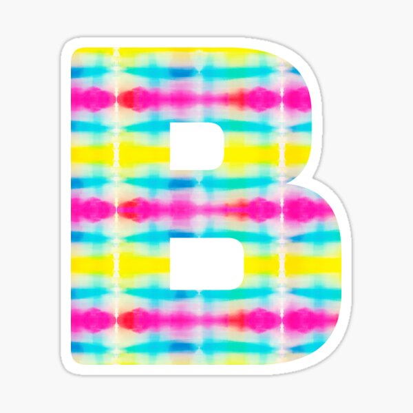 "Tie Dye Alphabet B (Uppercase Letter B), Letter B" Sticker By ...