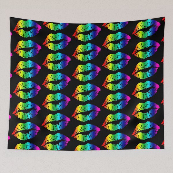 Item preview, Colorful Kiss Rainbow Lips designed and sold by lamonarcallc.
