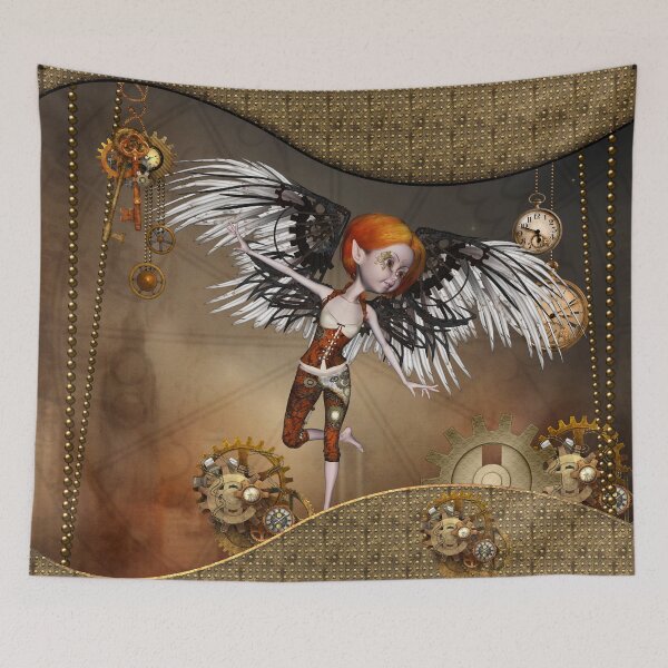Item preview, Cute steampunk girl with wings designed and sold by nicky2342.