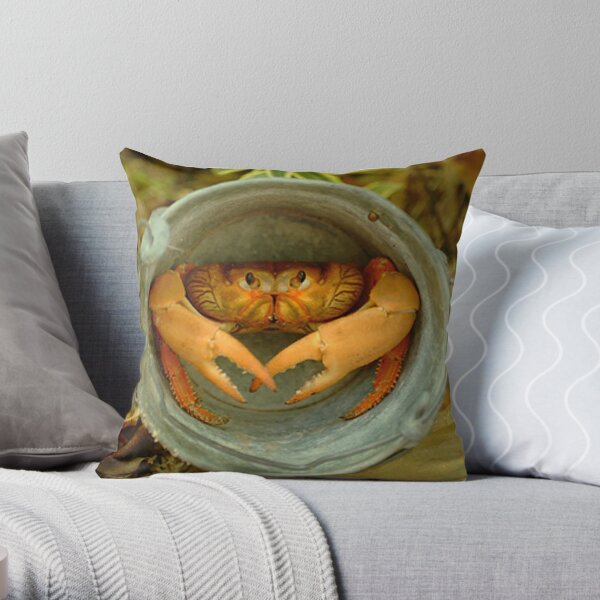 Land Crab Throw Pillow