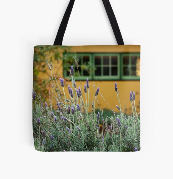 Lavender Cottage All Over Print Tote Bag