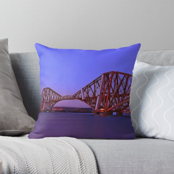 Forth Bridge-Queensferry-Scotland Throw Pillow
