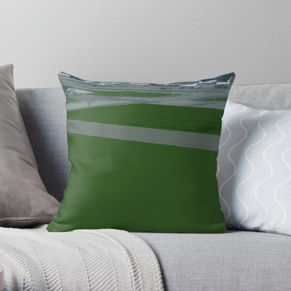 airport green Throw Pillow