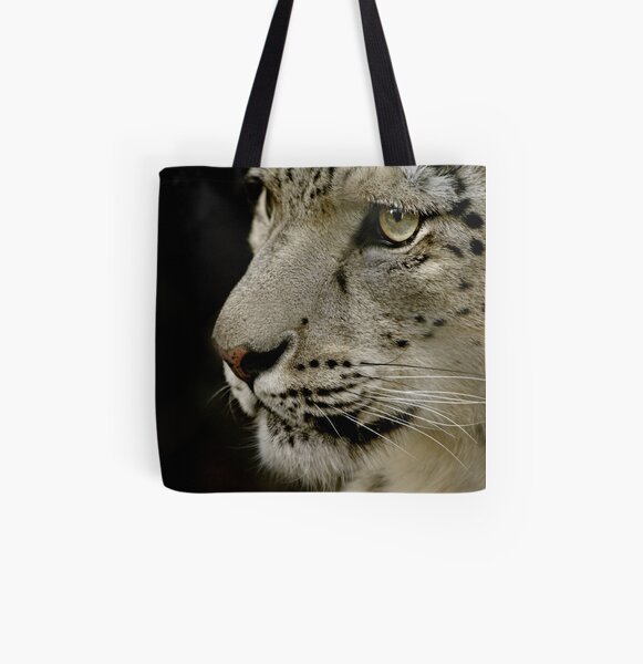 Snow Leopard All Over Print Tote Bag