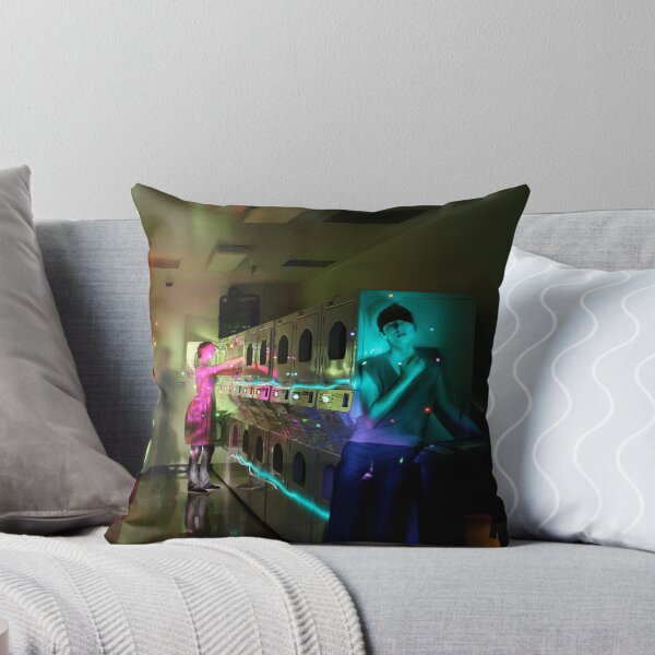 the laundromat Throw Pillow
