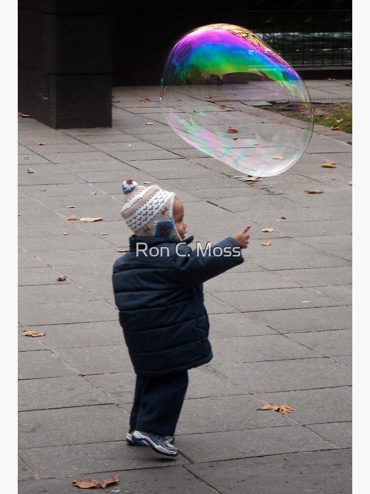 boy and a bubble by ronmoss