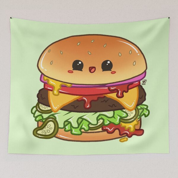 Item preview, Hamburguesa De Queso Kawaii designed and sold by heysoleilart.