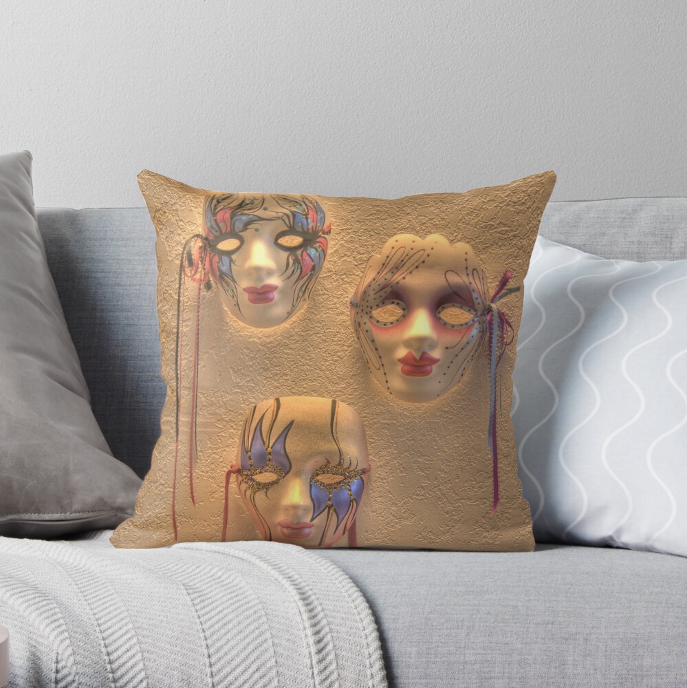 Masquerade Throw Pillow