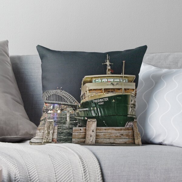 Sydney Series - Manly Ferry Throw Pillow