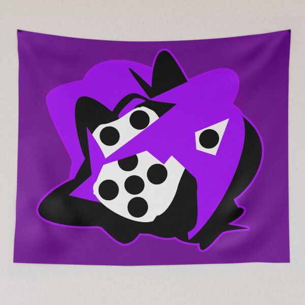 Item preview, Lucky Purple Roll the Dice! Abstract retro pop in vivid purple, black and white.  designed and sold by innerspectrum.