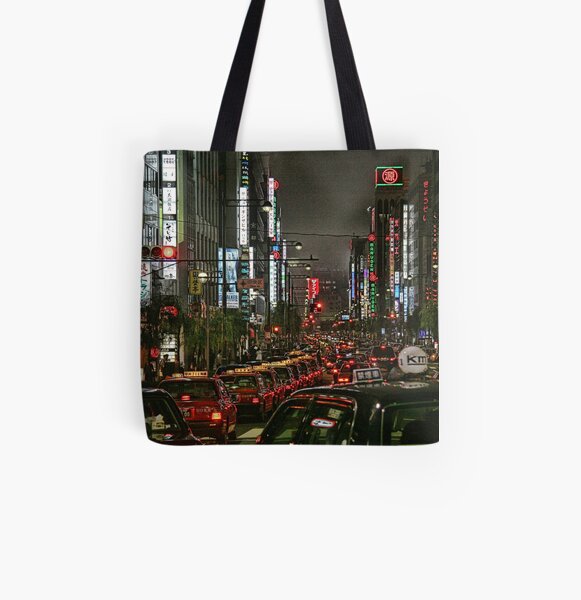 Tokyo Taxis All Over Print Tote Bag