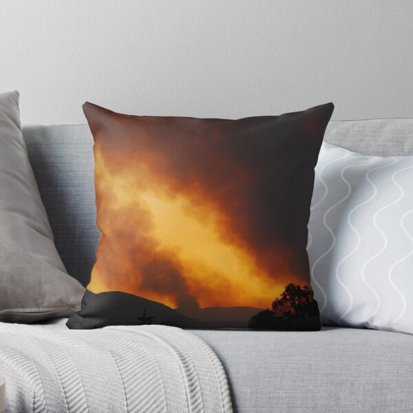 Mountain Fire Throw Pillow