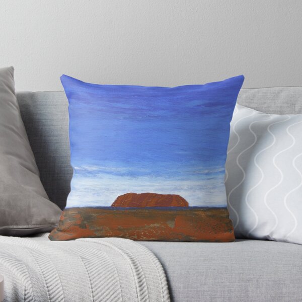THE DISTANT ROCK (ULURU, CENTRAL AUSTRALIA) Throw Pillow