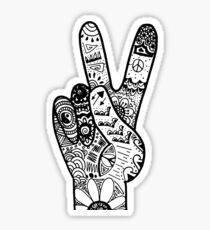 Peace Sign Zentangle Sticker