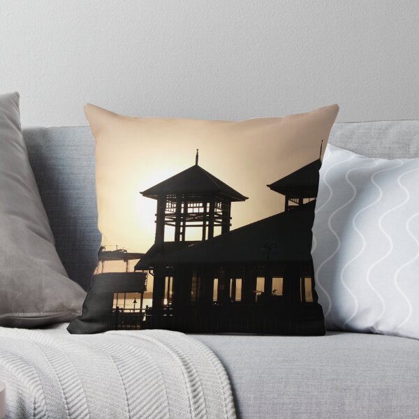 Dawn on the Jetty Throw Pillow