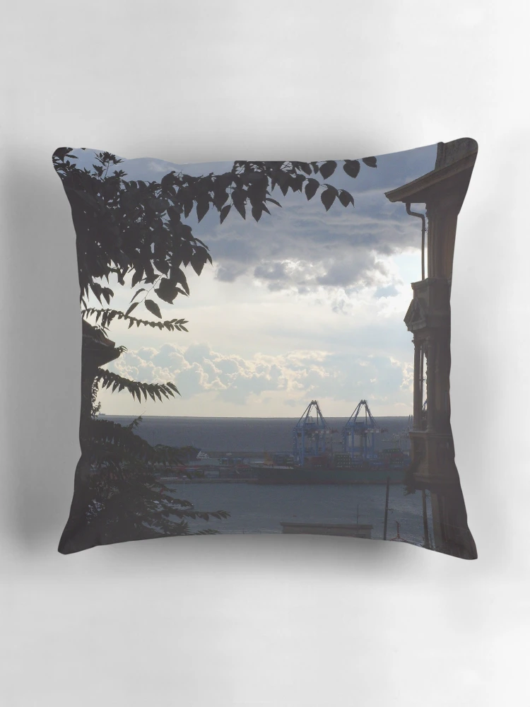 Aperçu 3 sur 4. Coussin avec l'œuvre Window view créée et vendue par Alessandro Arcidiacono.