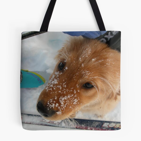 Item preview, Golden Pup on Ski outing designed and sold by Janet Houlihan.