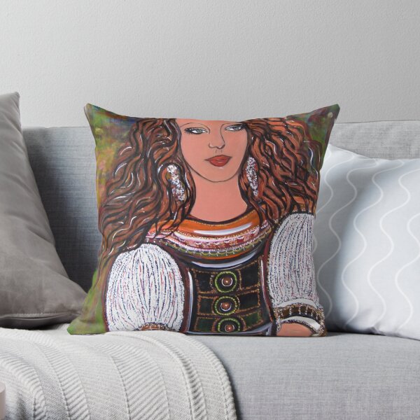 la doncella Throw Pillow