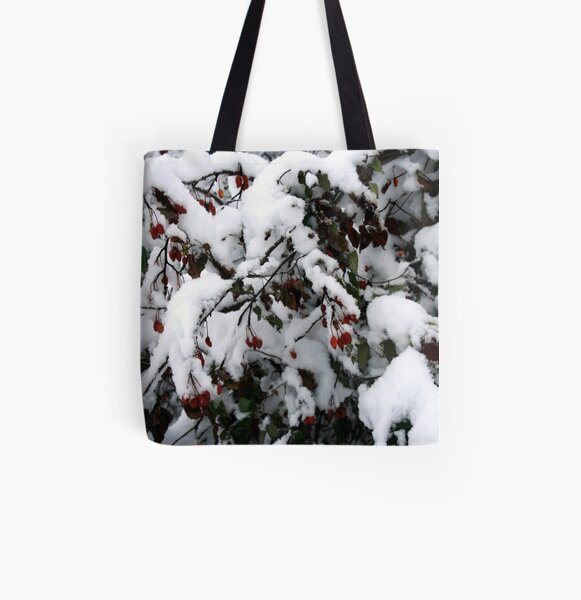 Snow N Berries 1 Allover-Print Tote Bag