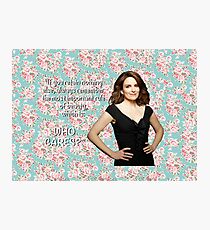 Tina Fey on Beauty Photographic Print