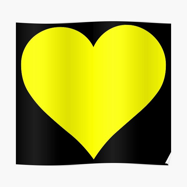 Poster Gelbes Herz Redbubble