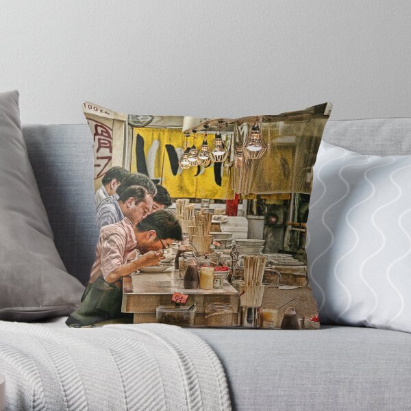 Tokyo Diner Throw Pillow