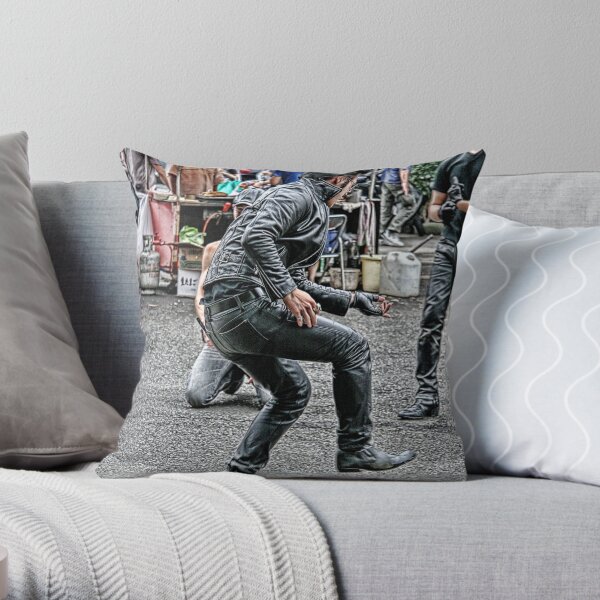 Tokyo Rock and Roll Throw Pillow